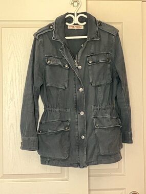 Free People Slate Blue Utility Field Jacket